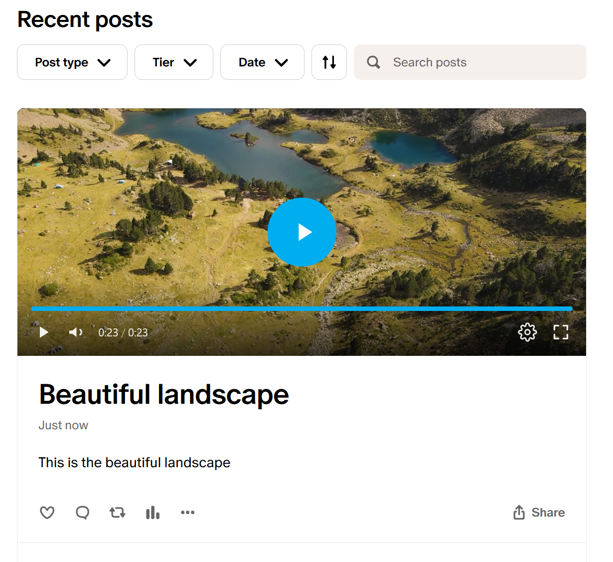 The same ReedTV video now filling the full width of the Patreon post card on desktop, with no black bars