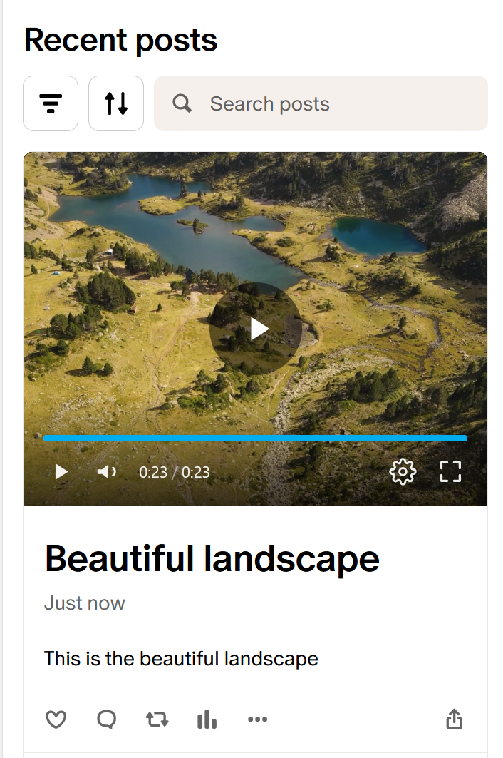 The same ReedTV video filling the post card on mobile, with no black bars
